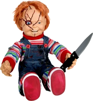 Chucky Doll With Knife PNG Image