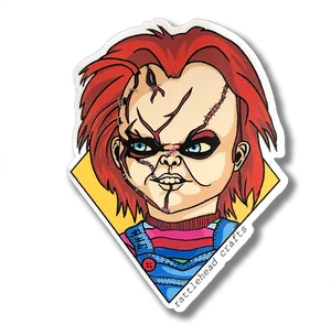 Chucky Sticker Illustration PNG Image