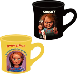 Chucky Themed Mugs PNG Image