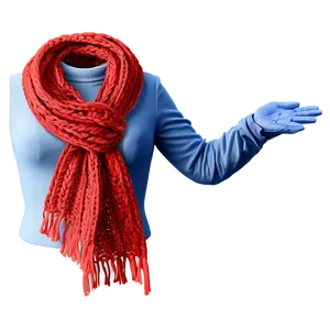 Chunky Red Scarf Png 42 PNG Image