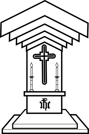 Line Art,area,symbol - Altar The Symbol Of The Church, HD Png Download PNG image with transparent background