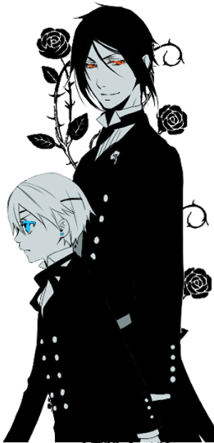 Ciel Phantomhive And Levi Ackerman PNG image with transparent background