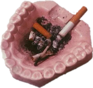 Cigarette Buttsin Ashtray PNG Image