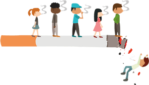 Cigarette Lineup Illustration PNG