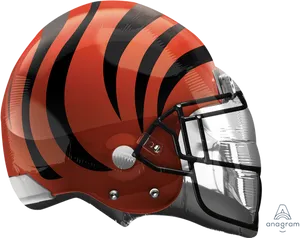 Cincinnati Football Helmet Design PNG Image