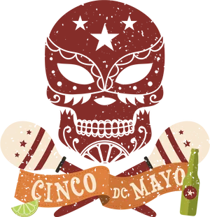 Cincode Mayo Skulland Maracas PNG Image