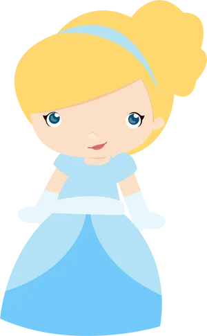 Cinderella Animated Character Illustration.png PNG Image