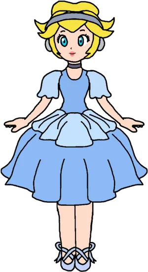 Cinderella Animated Character Illustration.png PNG Image