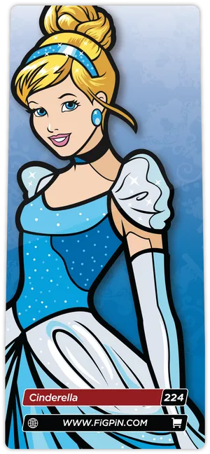 Cinderella Fig Pin Collectible PNG Image