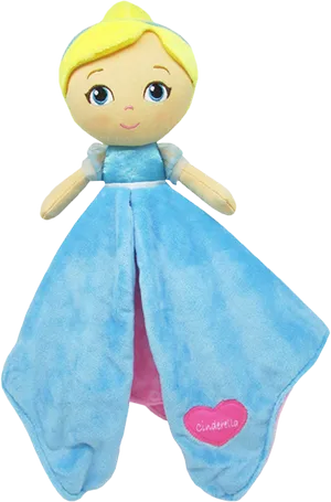 Cinderella Plush Blanket Doll PNG Image