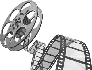 Cinema Film Reeland Strip PNG image with transparent background