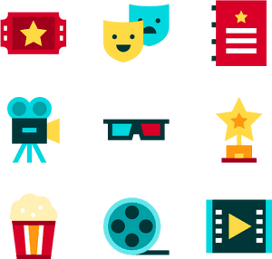Cinema - Entertainment Movie Icon Vector, HD Png Download PNG image with transparent background