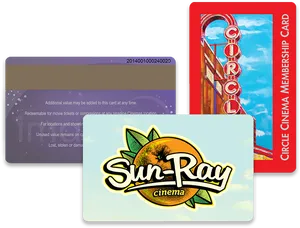 Cinema Membership Cards Collection PNG Image