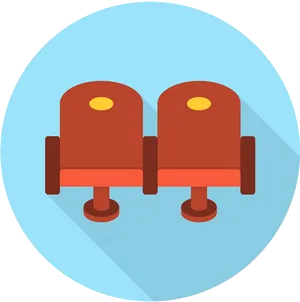 Cinema Seats Icon PNG Image