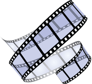 Cinematic Film Reel Graphic PNG image with transparent background