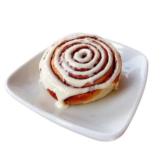 Cinnamon Roll With Cream Cheese Frosting Png Eda74 PNG Image