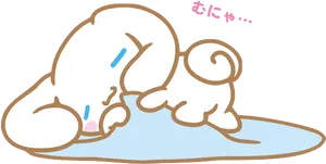 Cinnamoroll Cryingon Pillow PNG Image