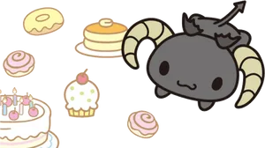 Cinnamoroll Dessert Theme Illustration PNG Image