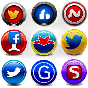 Circle Social Media Buttons PNG ckj47 PNG