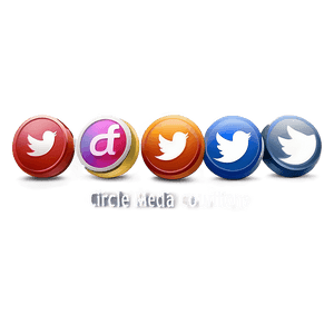 Circle Social Media Buttons PNG dia PNG