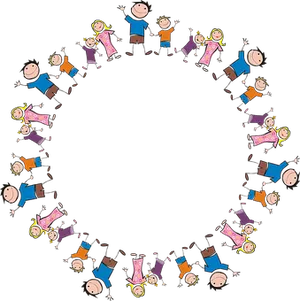 Circleof Cartoon Family Members PNG Image