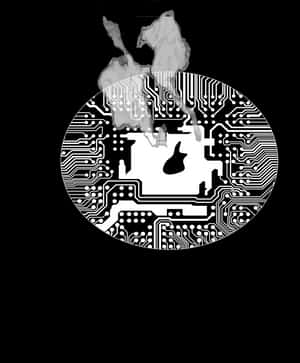 Circuit Board Apple Burning PNG