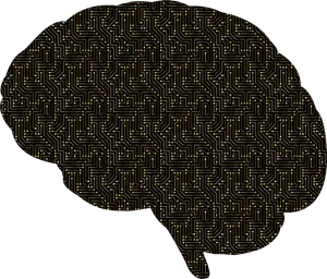 Circuit Brain Illustration PNG Image