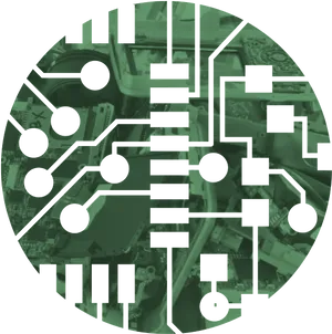 Circuitry Collage Abstract PNG Image