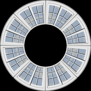 Circular Architecture Design PNG image with transparent background