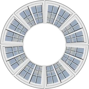 Circular Architecture Design PNG Image