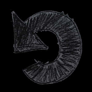 Circular Arrow Black Background PNG image with transparent background