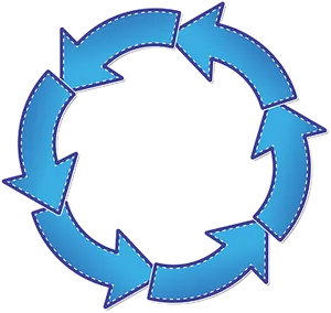 Circular Arrow Flow Graphic PNG Image