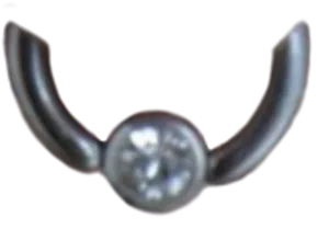 Circular Barbell Piercing Jewelry PNG Image