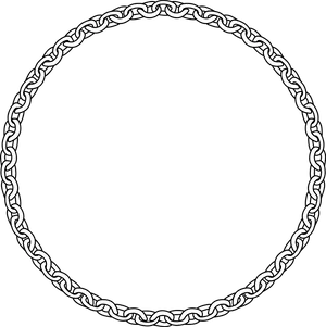 Circular Chain Frame Graphic PNG Image