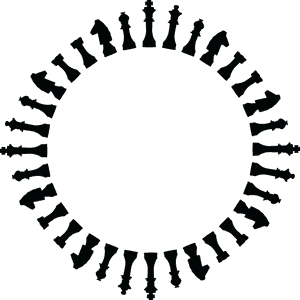 Free Clipart Of A Round Frame Of Chess Pieces In Black - Chess Borders Clip Art, HD Png Download PNG with transparent background