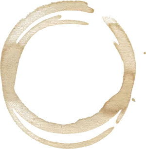 Circular Coffee Stain Texture PNG Image