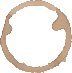 Circular Coffee Stain Texture PNG Image