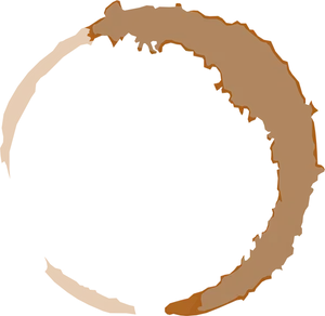 Circular Coffee Stain Texture PNG Image