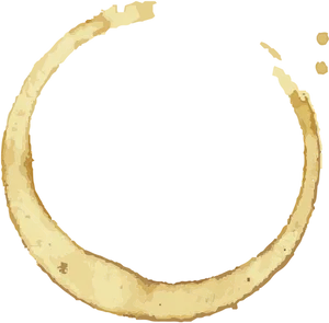 Circular Coffee Stain Texture PNG Image