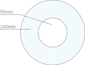Circular Diagramwith Dimensions PNG image with transparent background