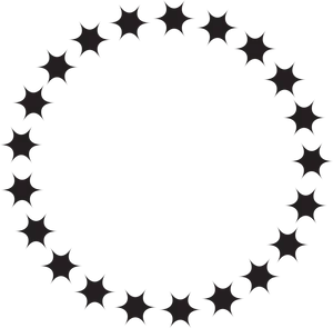 Circular Patternof Stars PNG Image