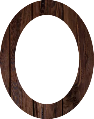 Circular Wooden Frame Texture PNG Image