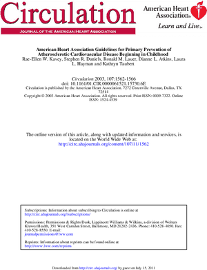 Circulation Journal Cover A H A Guidelines PNG image with transparent background