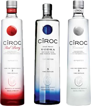 Ciroc Vodka Flavors Trio PNG Image