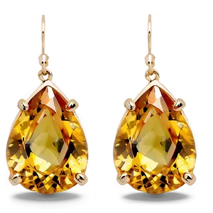 Citrine Earring Gem Png Tjs70 PNG Image