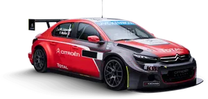 Citroen Racing Rally Car PNG Image