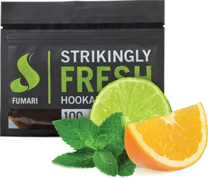 Citrus Flavored Hookah Tobacco Packaging PNG Image