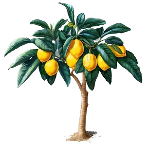 Citrus Lemon Tree Graphic Png 06212024 PNG Image