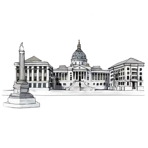 City Hall Landmark Sketch Png Nxw PNG Image