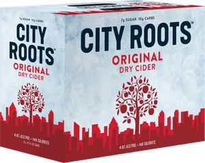 City Roots Original Dry Cider Packaging PNG image with transparent background